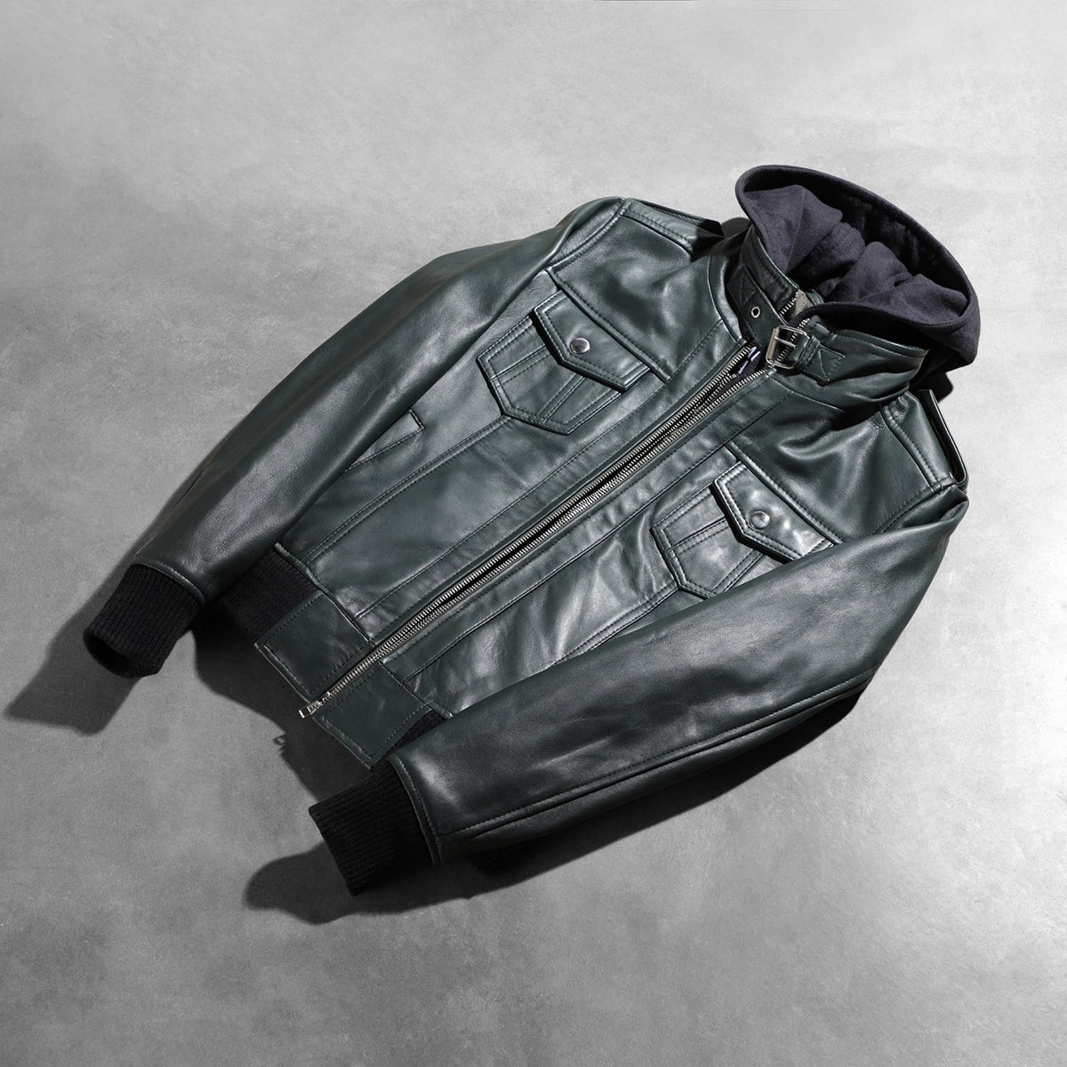 
Roslyn Hooded Шкіряний бомбер для Жінок – alternate product view 8