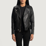 
Майстерність обробки подолу та швів на Rumy Maroon Leather Biker Jacket