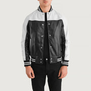 
Terrance Чорний Varsity Шкіряна куртка для Чоловіків – alternate product view 1