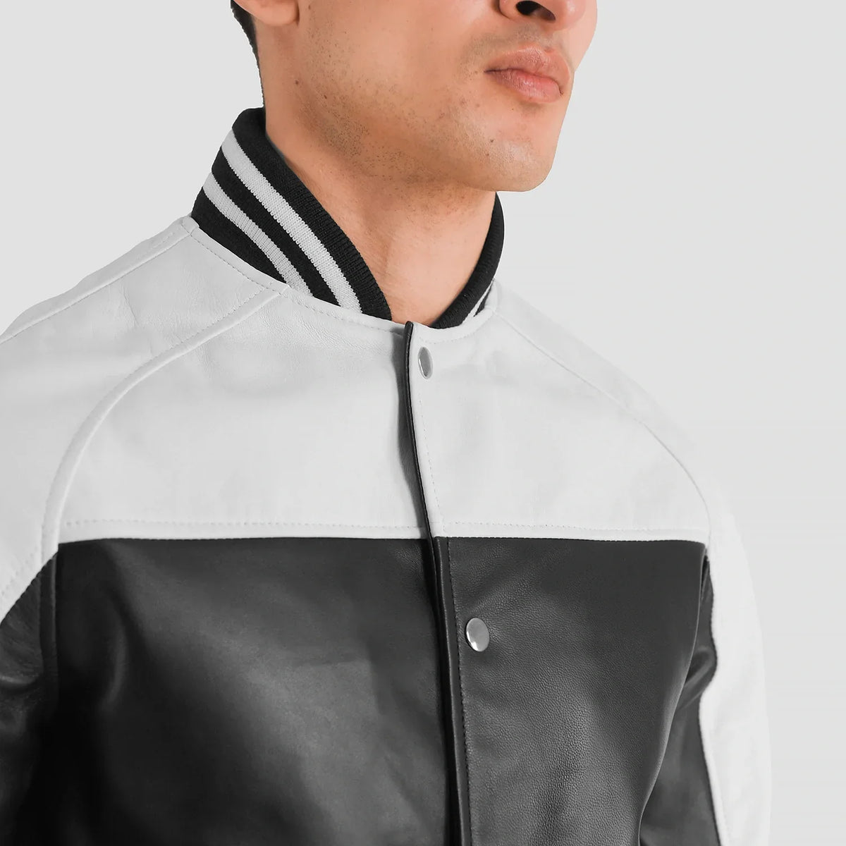 
Terrance Чорний Varsity Шкіряна куртка для Чоловіків – alternate product view 6