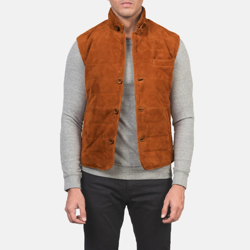 Tony Коричнева Suede Vest чоловіча