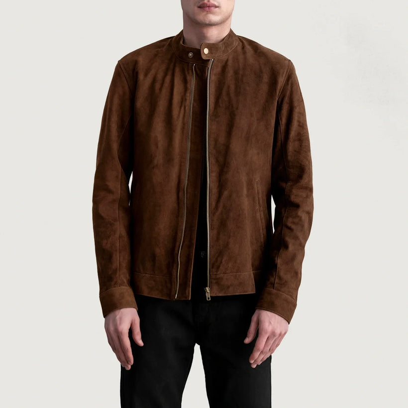 Zen Коричневий Suede Шкіряна косуха для Чоловіків