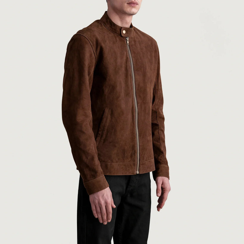 Zen Коричневий Suede Шкіряна косуха для Чоловіків